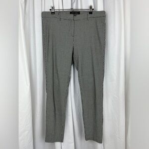 Black and White Plaid Stretchy Pants Skinny Leg